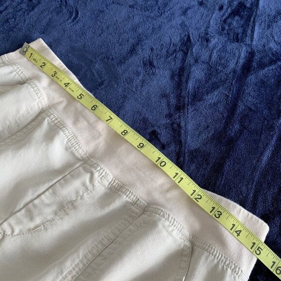 Soft Surroundings Pippa Pants Womens Medium Petite Metro Snap Hem White Beachy - Picture 7 of 9